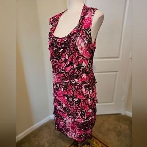 Madison Ruffled Abstract Boho Dress Size 2X
